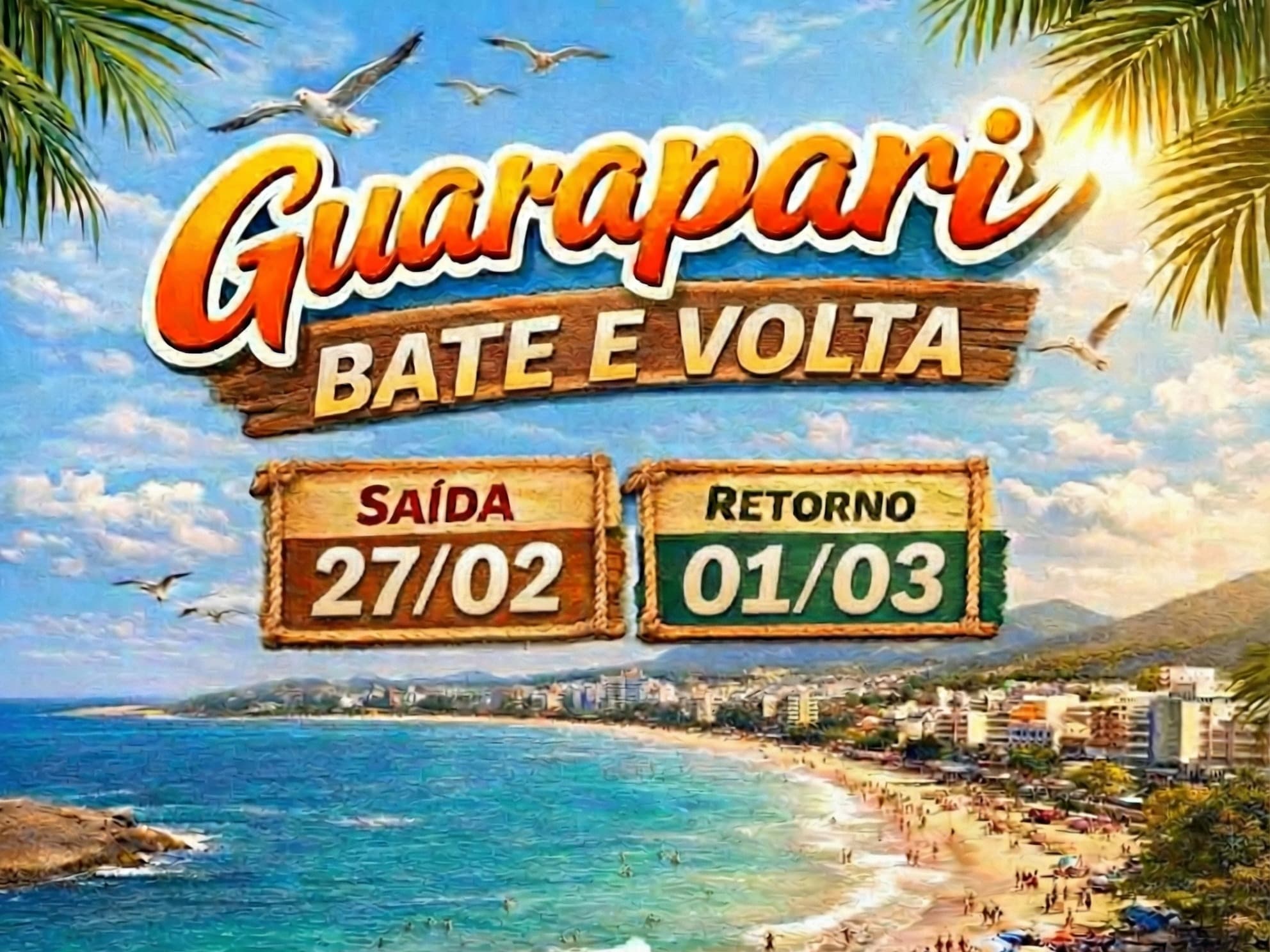 Bate Volta Guarapari - ES de 27 a 29 de fevereiro 2026