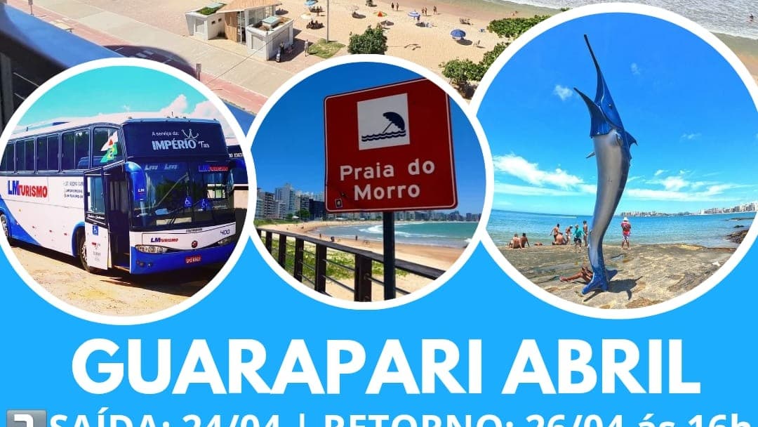 Viagem de BH para Guarapari de 24 a 26 de abril 2026